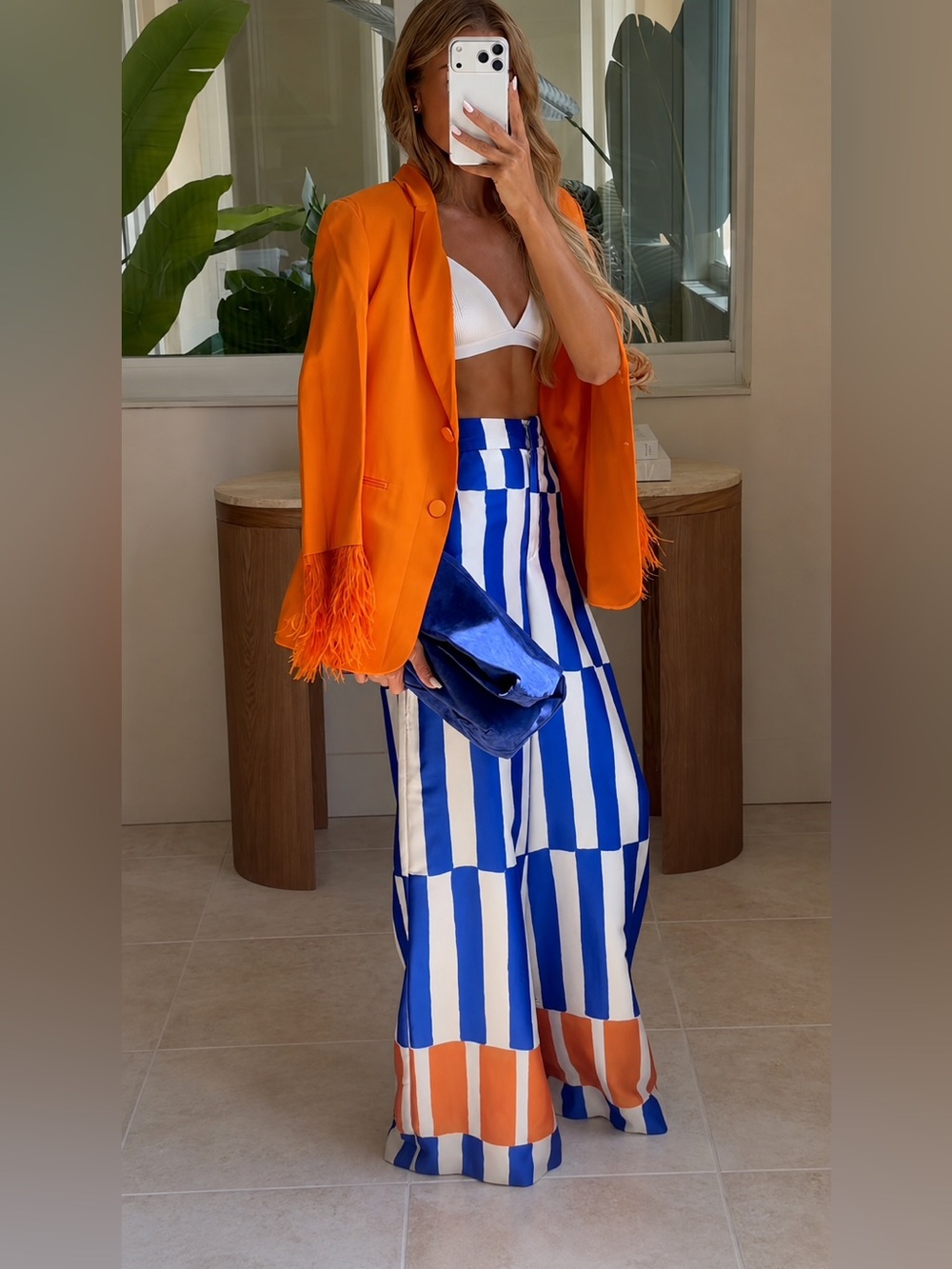 ZARA Striped wide leg pants 7753-330